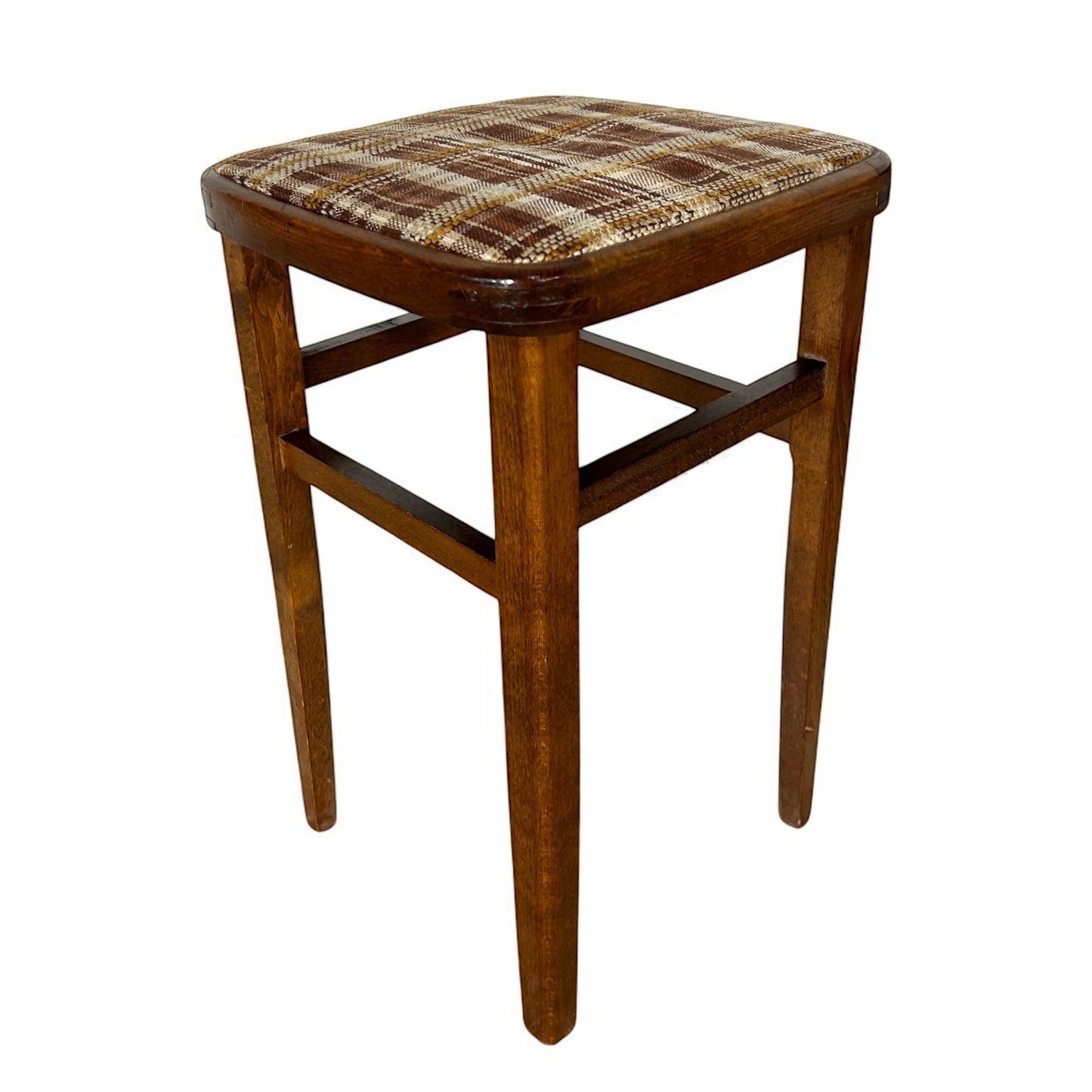 Mid century modern Czechoslovakia Pair of Short Kitchen Stools