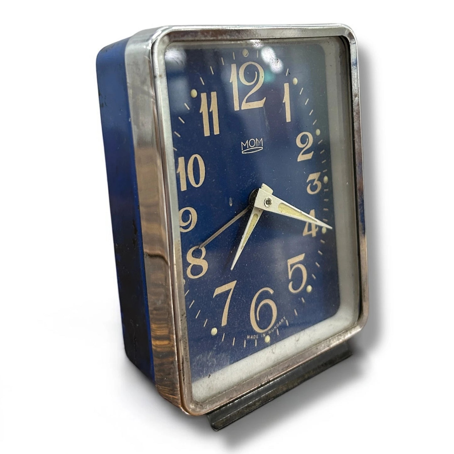 Mid Century Cobalt Blue MOM Hungary Alarm Clock