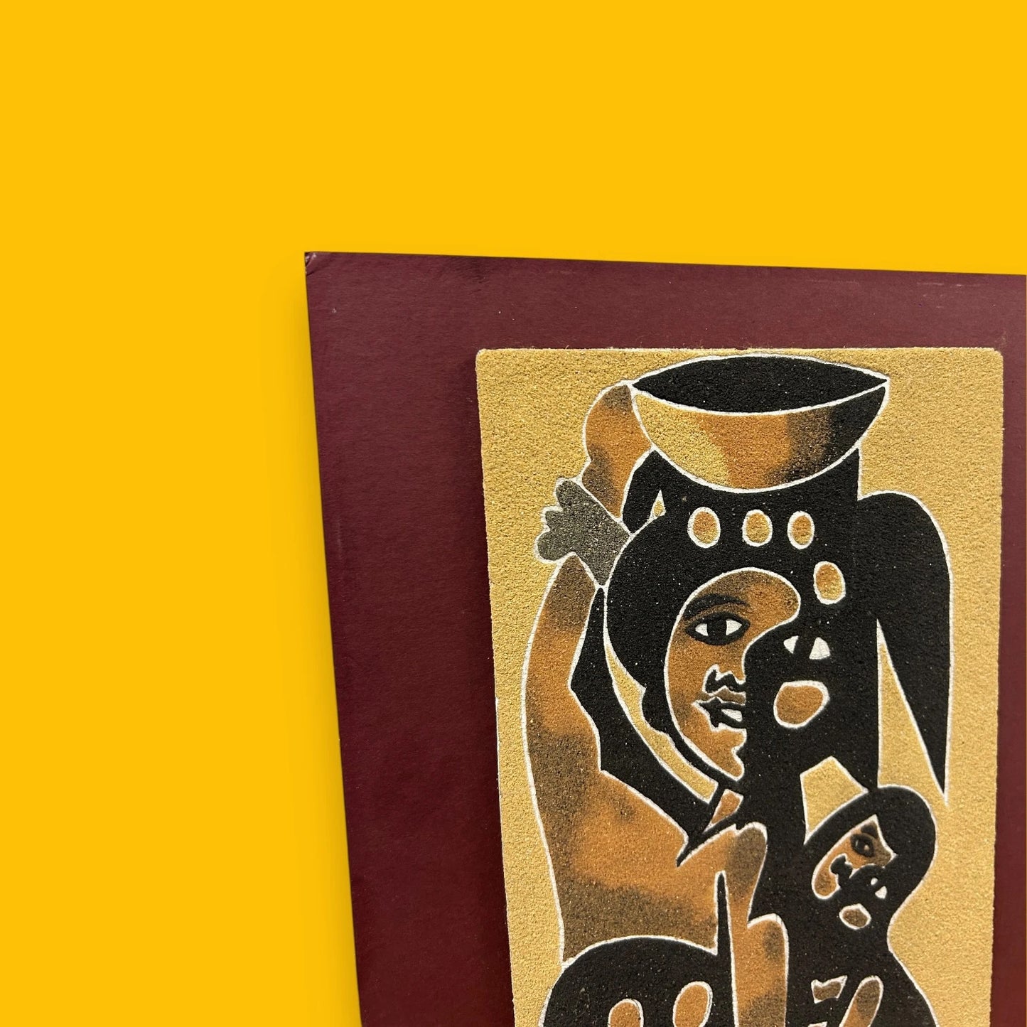 Vintage 1980s Gambian Sand Painting