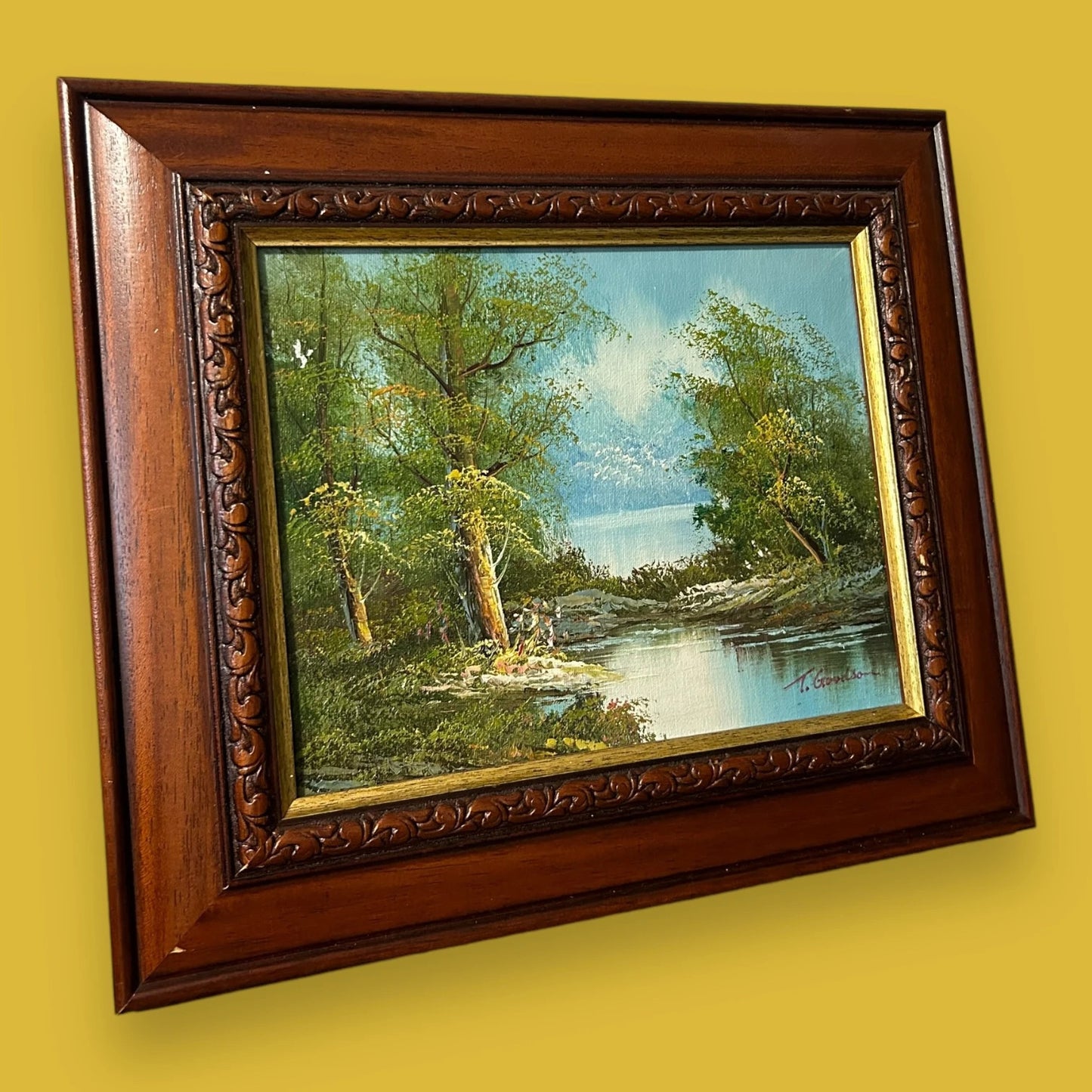 Mid Century Nature Landscape Oil Painting