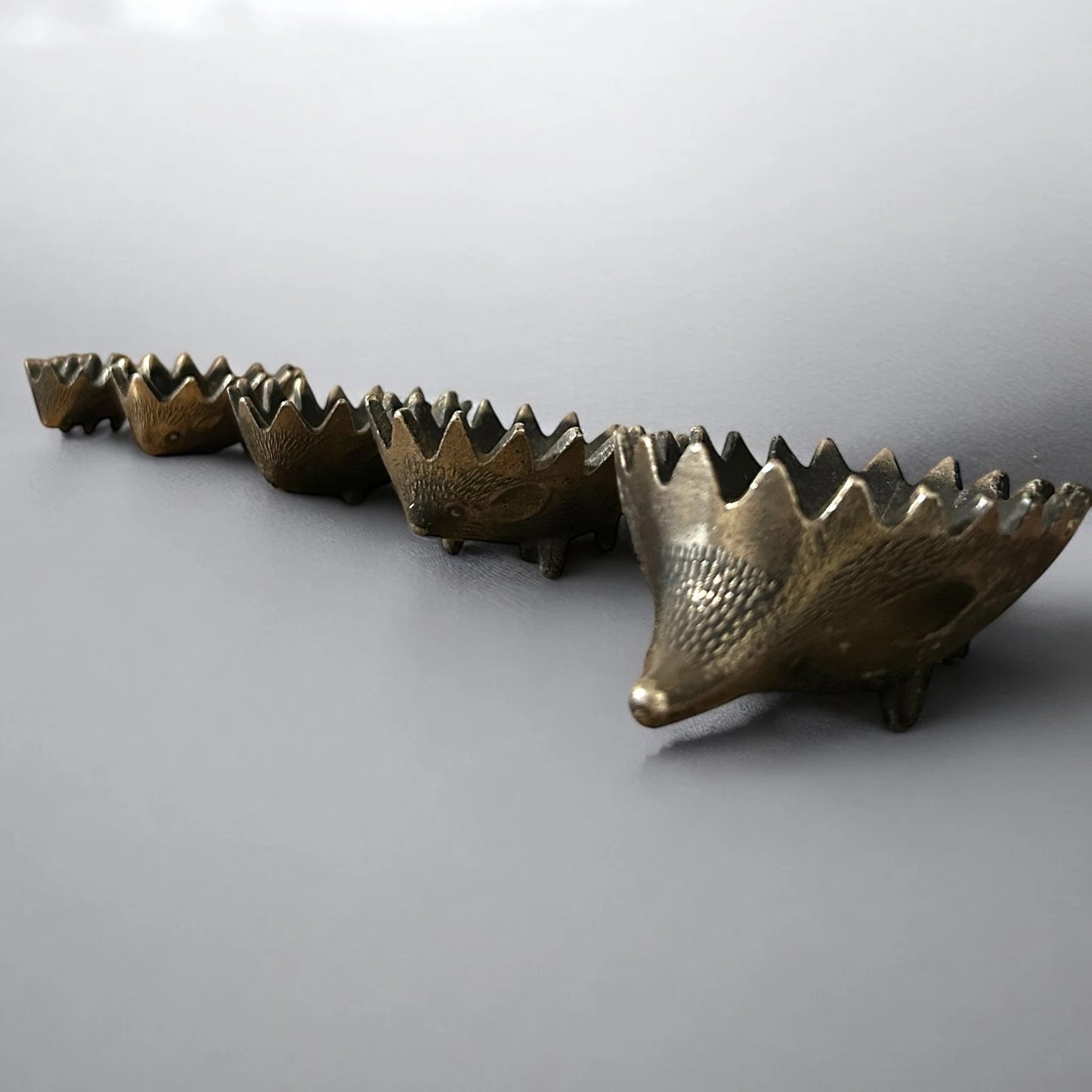 Mid Century Set of 5 Stacking Hedgehog Trays
