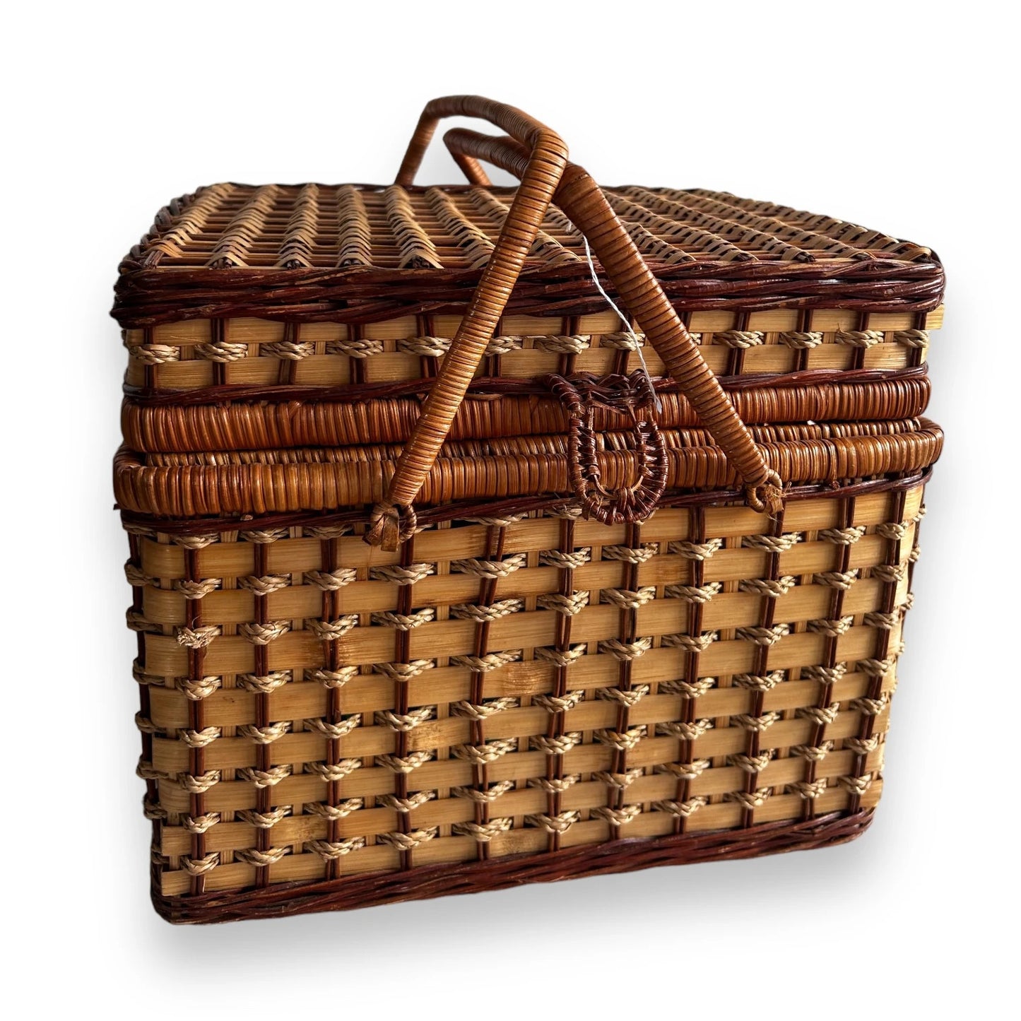 Mid century picnic basket set