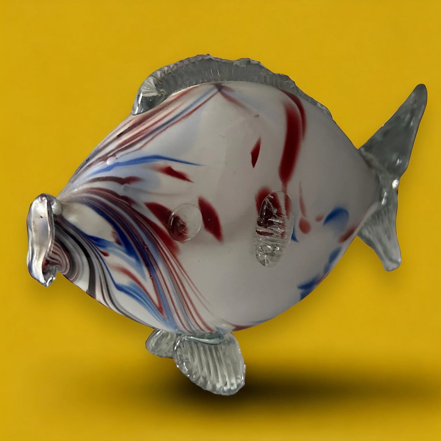 Vintage 1970s Murano Glass Fish Sculpture