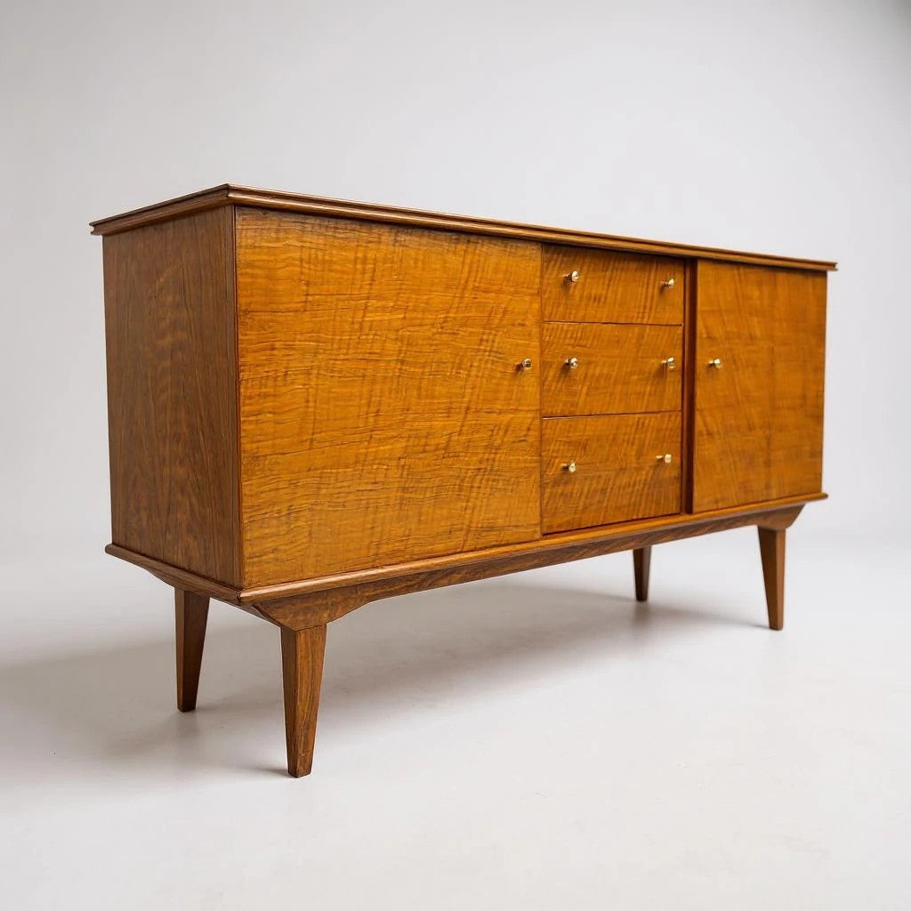 Mid Century Alfred Cox Elm Sideboard | Rare Blonde Elm Cabinet, 1960s British Design