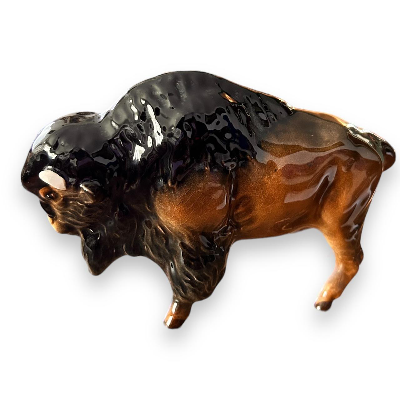 Vintage 1960s Ceramic Buffalo