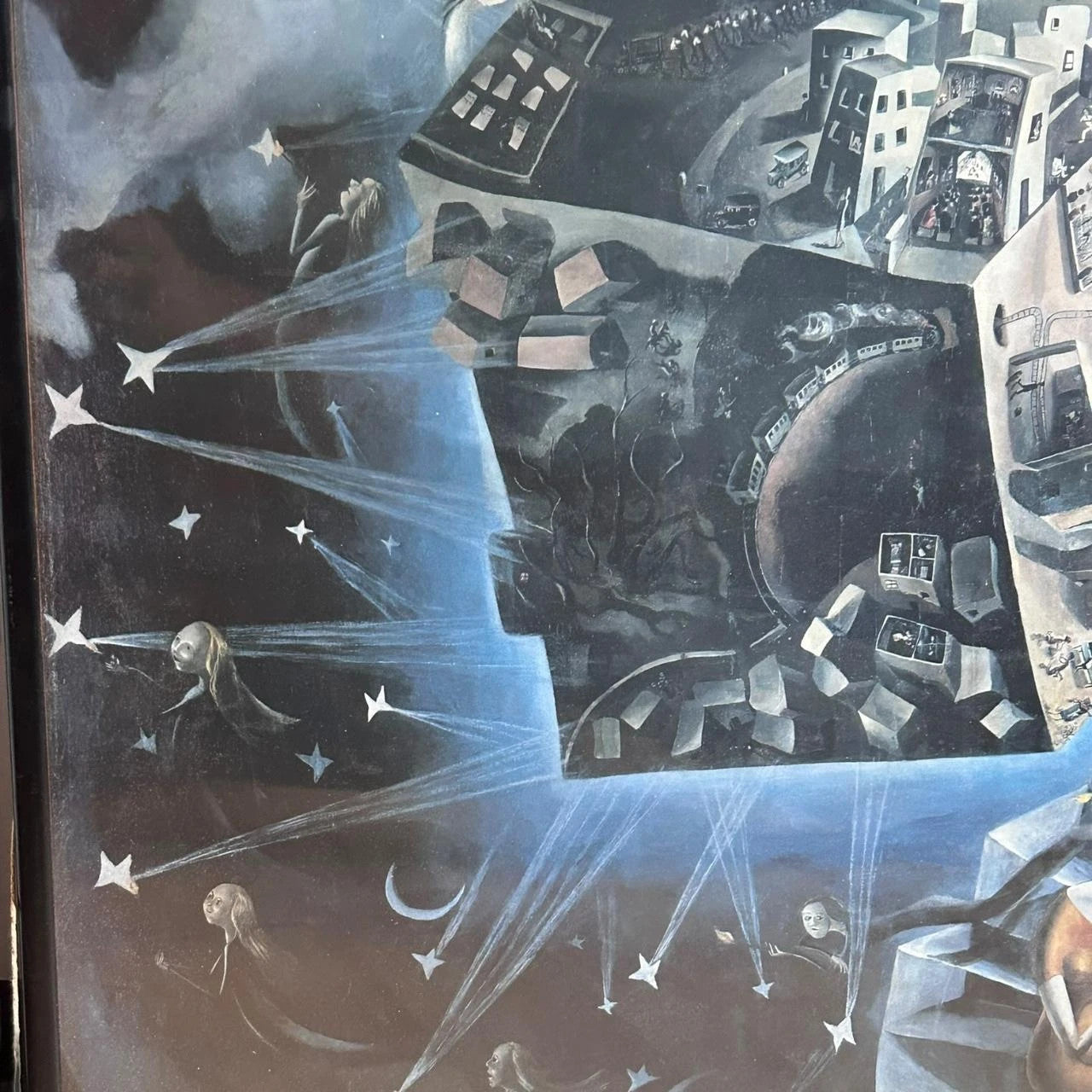 Vintage 1990s Spanish Art Exhibition Poster Un mundo Ángeles Santos