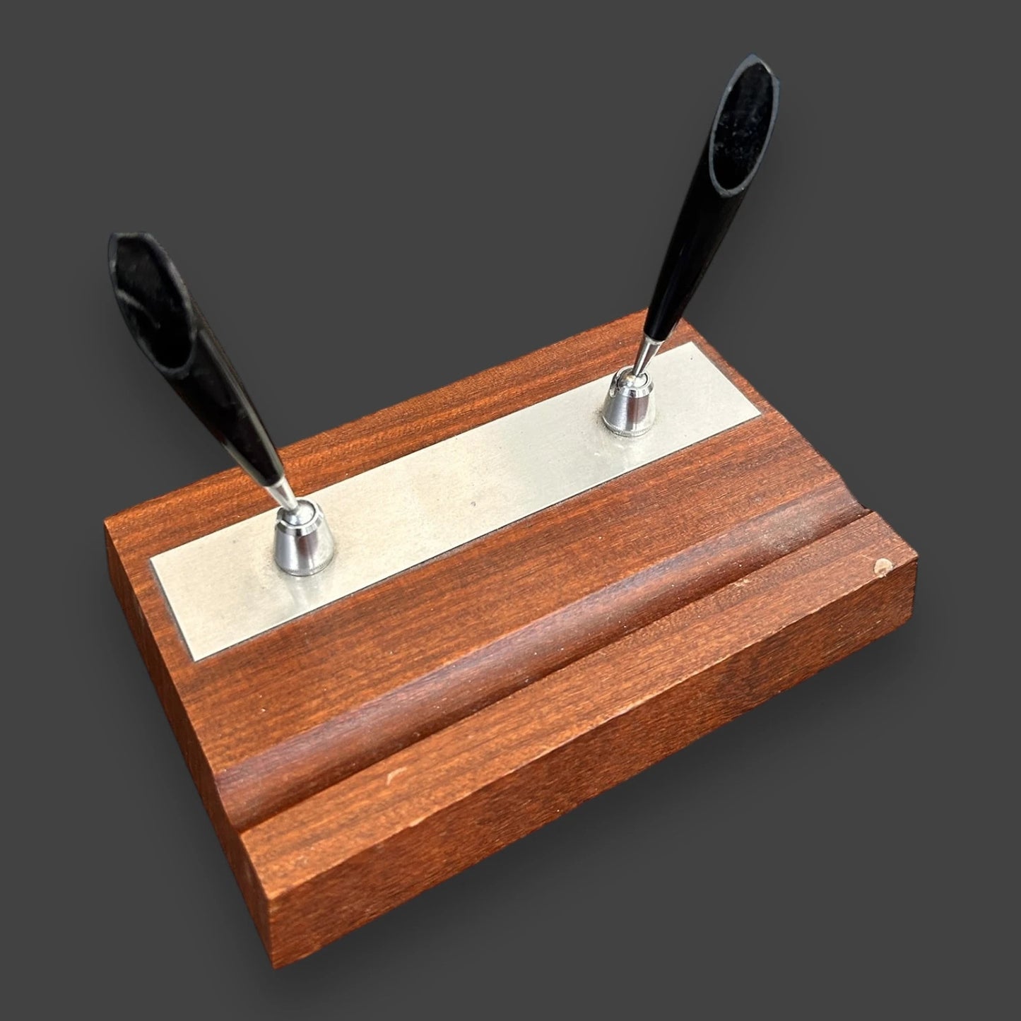 Mid Century Teak Wood Desk Organiser