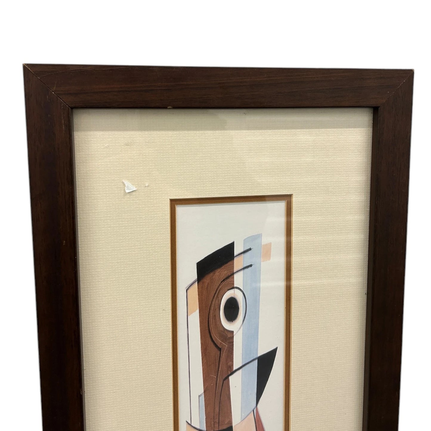 Vintage 1980s Alfred Gockel Abstract Art Framed