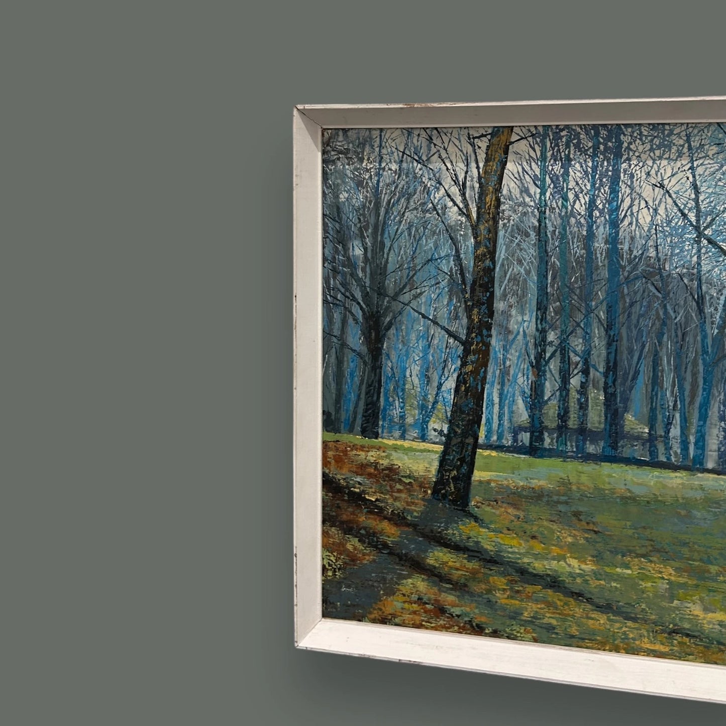 Vintage 1970s Nature Scene Oil Painting Frame