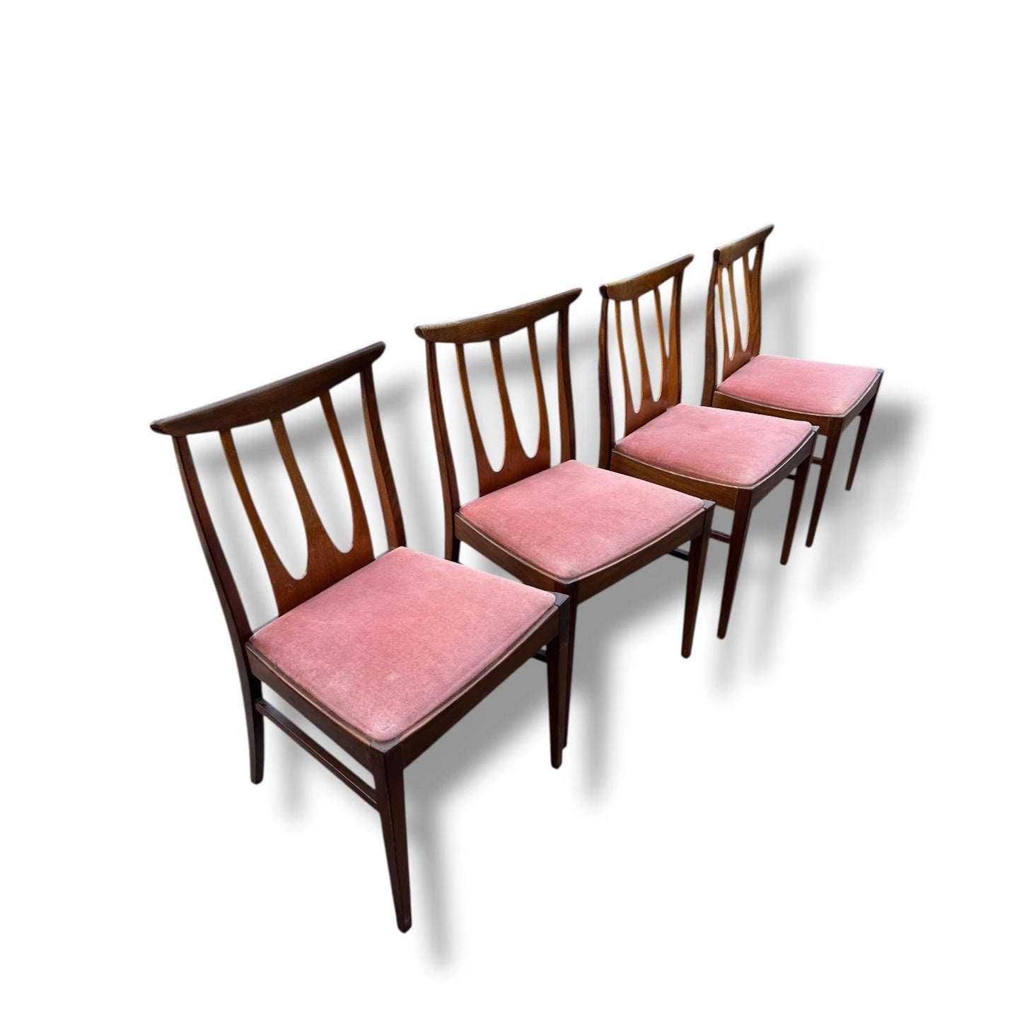 Set of 4 Mid-Century G Plan Brasilia Dining Chairs – Teak with Original Upholstery