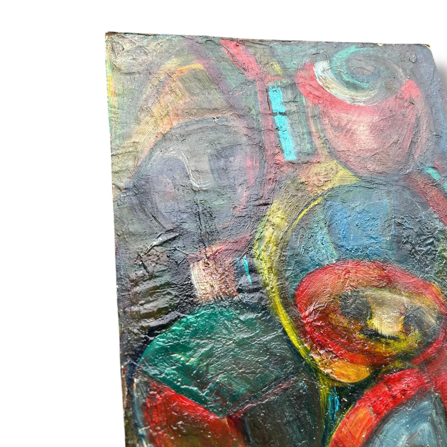 Mid Century Abstract Art Oil Painting by Dorothy Hammer Signed