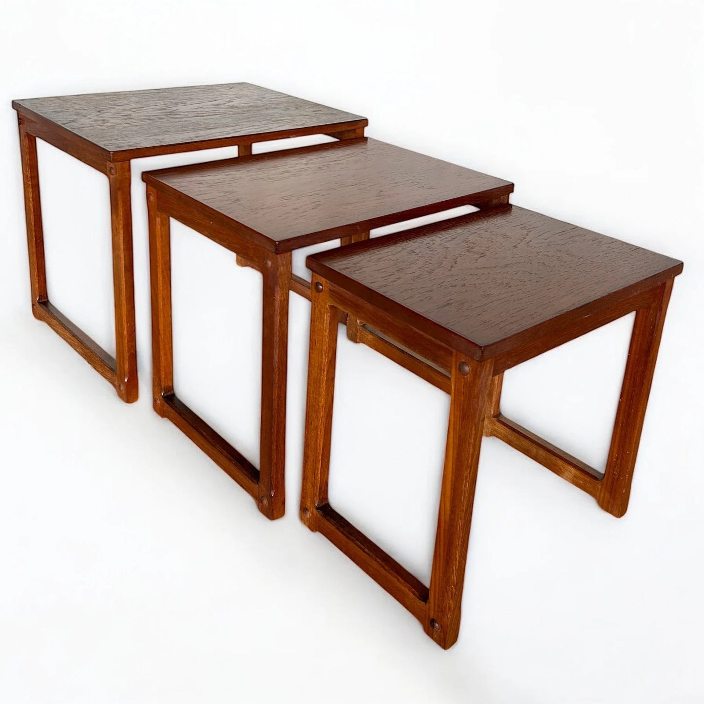 Mid Century Modern Danish Teak Wood Nest of Tables