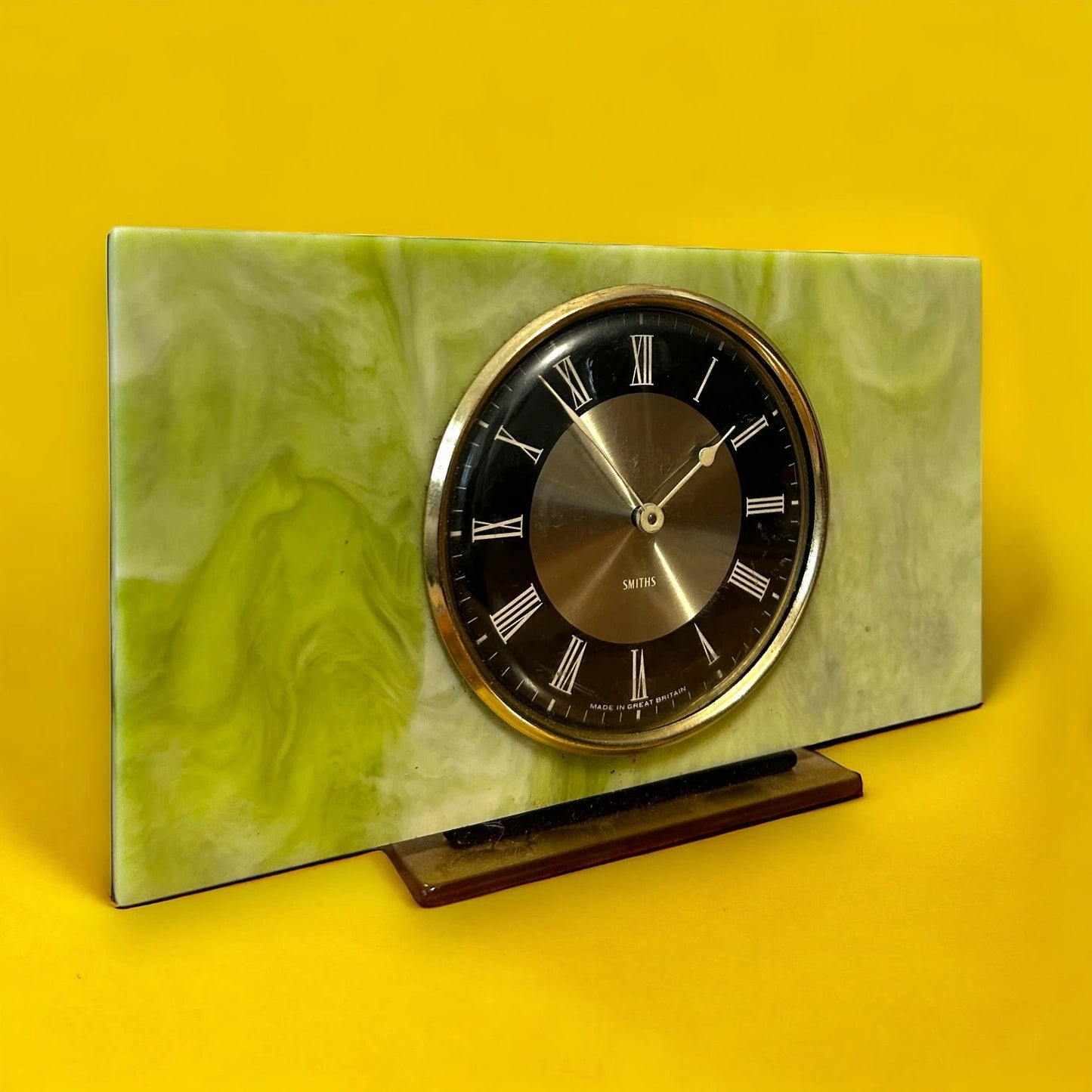 Mid Century Smiths Onyx Table Clock