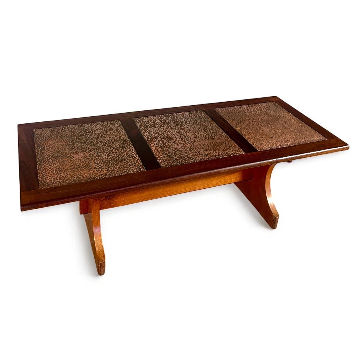 Mid Century G Plan Teak Copper Coffee Table