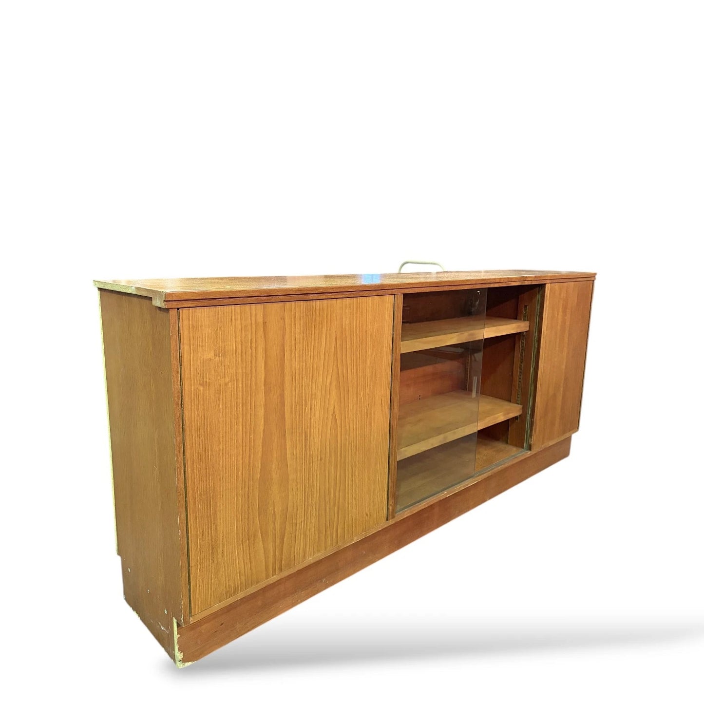 Mid Century Teak Sideboard | Danish Modern Low Record Cabinet