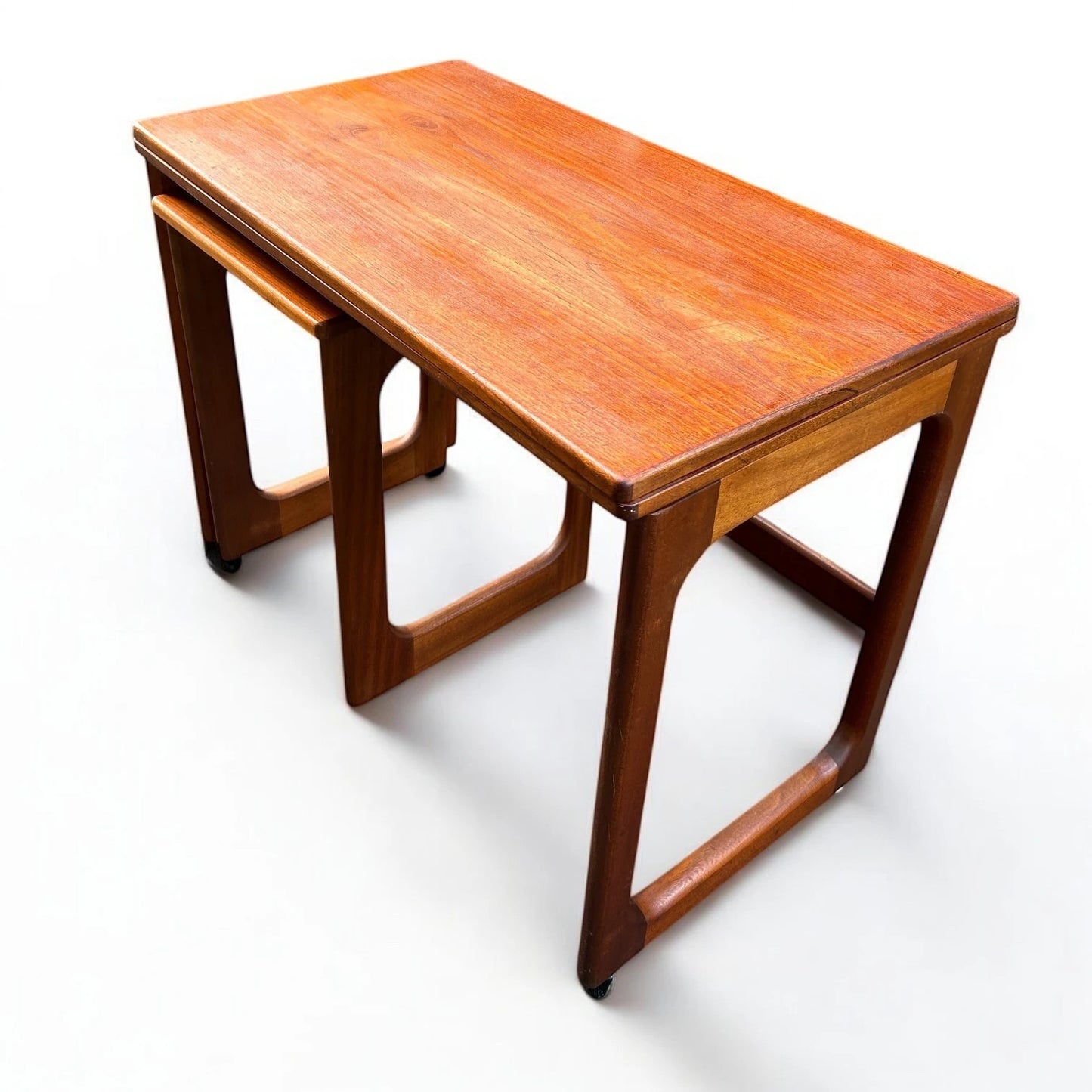 Mid Century Mcintosh Metamorphic Nest of Tables Trolley