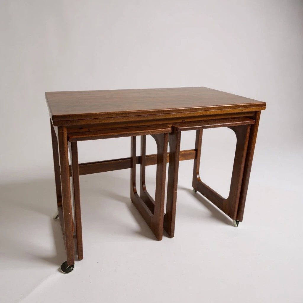 Vintage McIntosh Metamorphic Coffee Table with Nesting Side Tables – Mid-Century