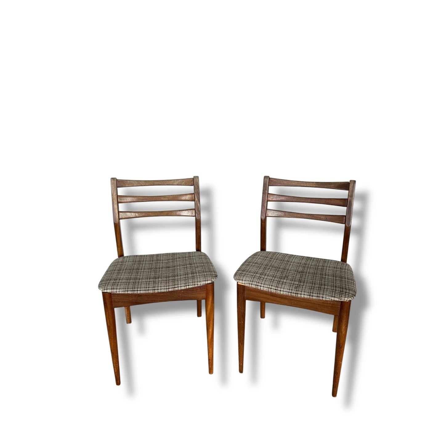 Pair of G Plan Mid Century Modern Dining Chairs – Low Back Horizontal Slat Chairs