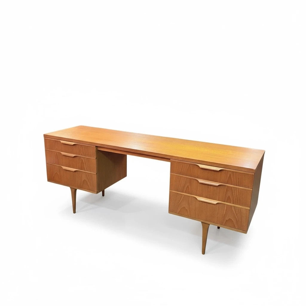 Mid Century Austinsuite Teak Desk | Vintage Dressing Table / Sideboard by Frank Guille