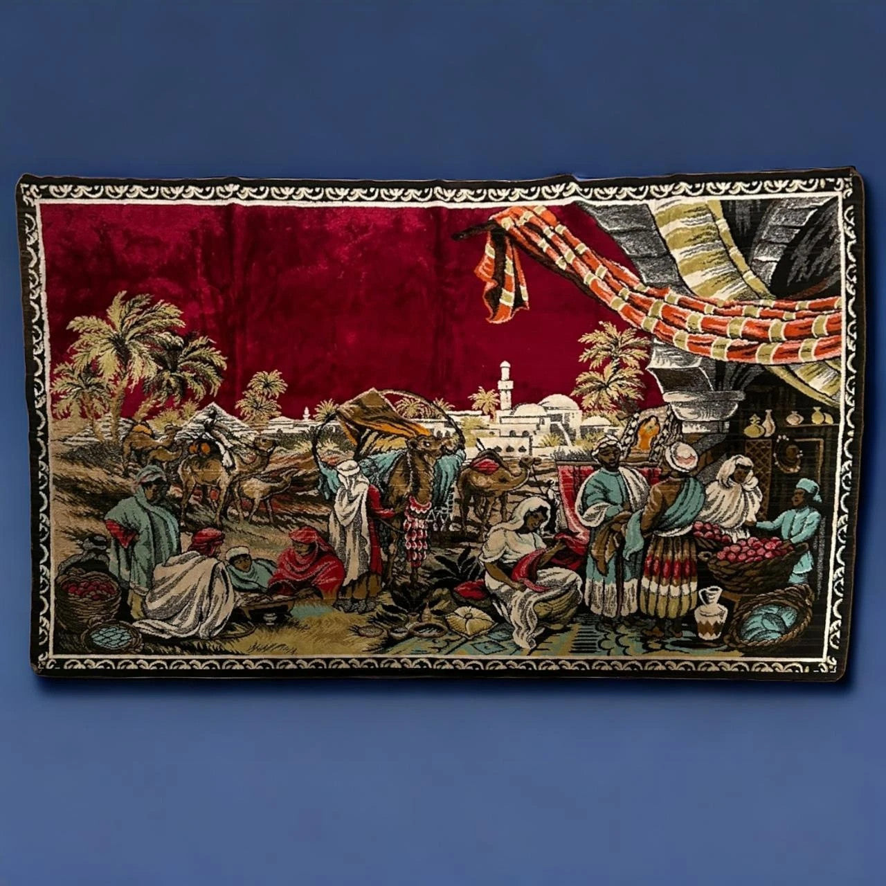 Vintage 1980s Turkish Tapestry Rug