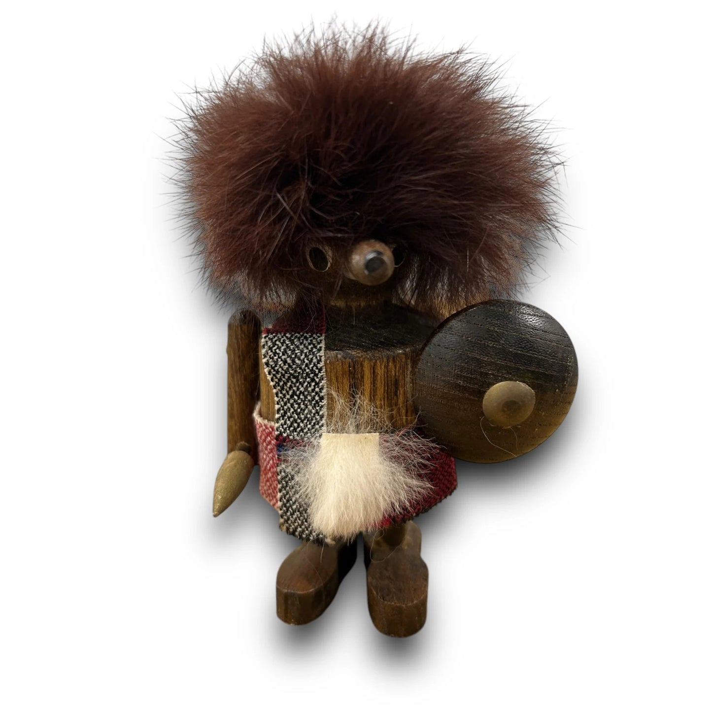 Mid Century Japanese Warrior Teak Wood Gonk