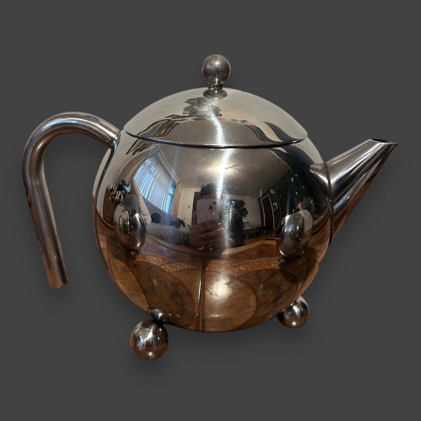 Mid Century Chrome Teapot Set