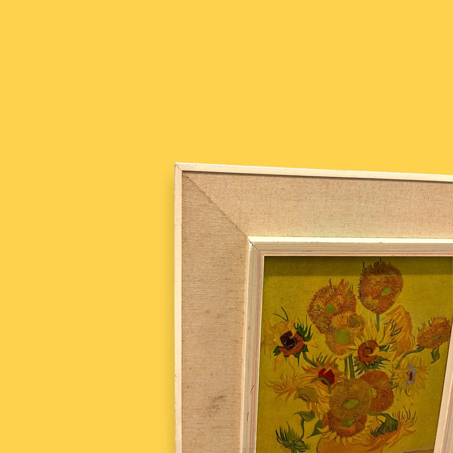Vintage 1970s Vincent Van Gogh Sunflowers Framed Art