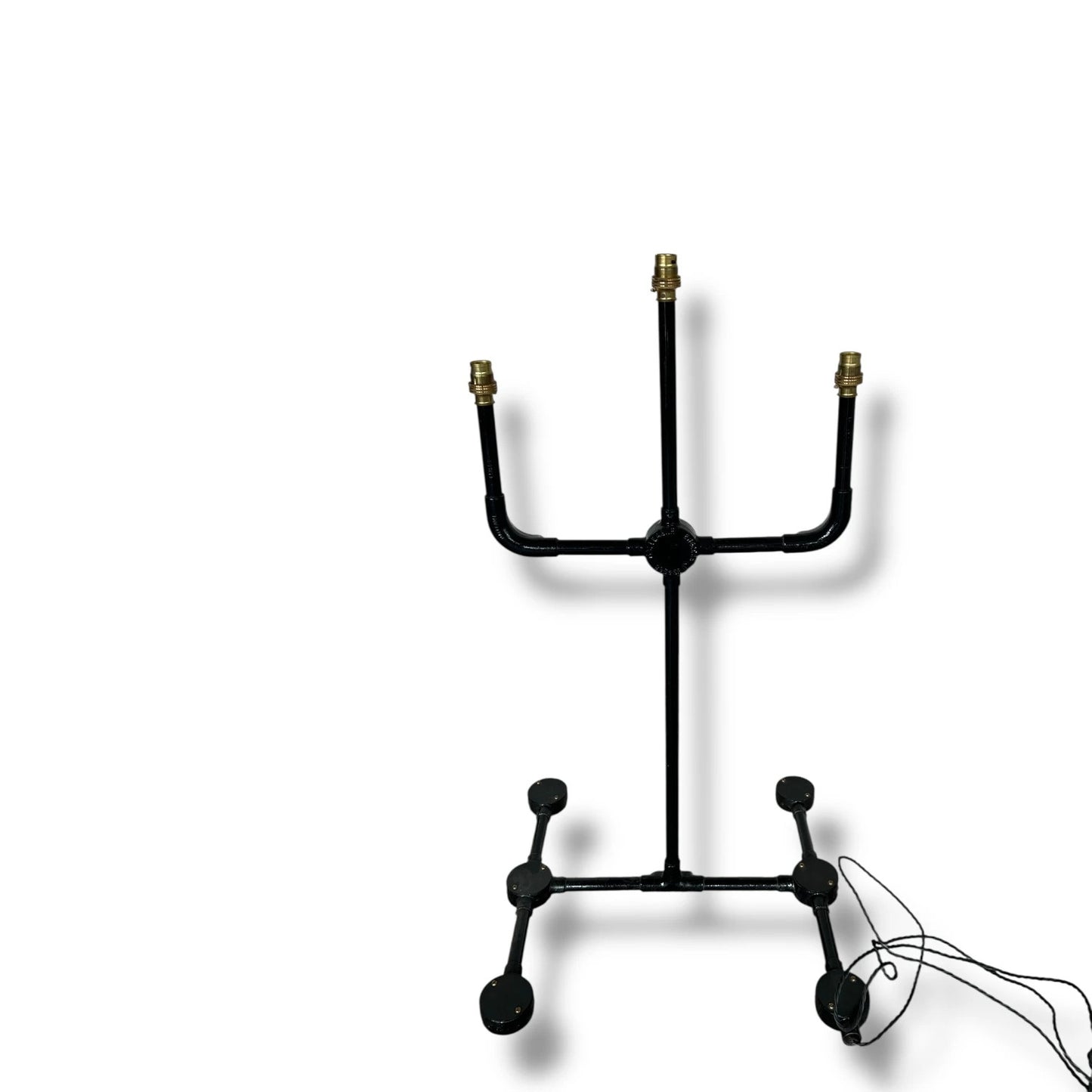 Mid Century Brutalist Industrial-Style Quad Arm Floor Lamp Base