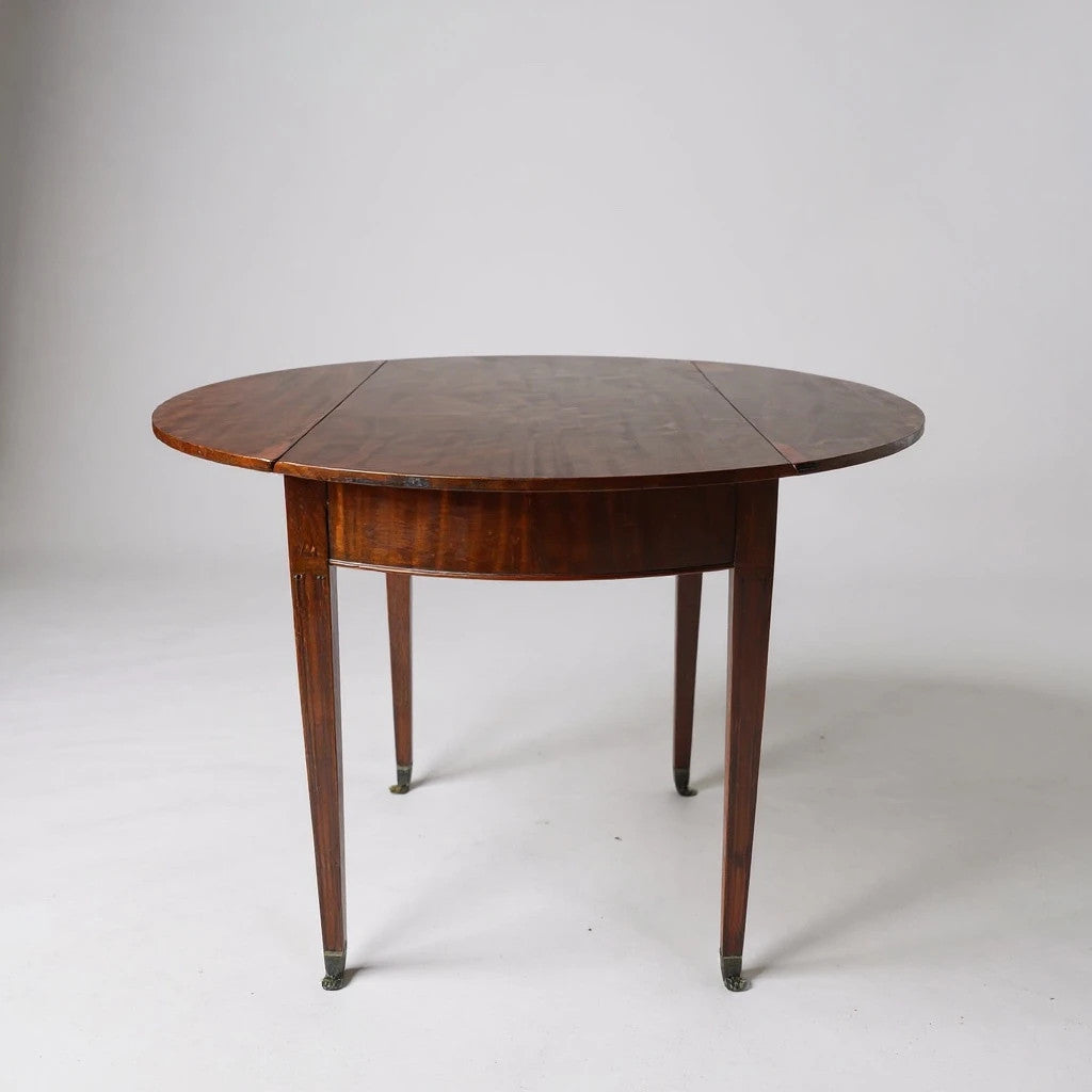 Vintage Mahogany Drop Leaf Table Trolley on Castors – Georgian Style, Extendable Side Table