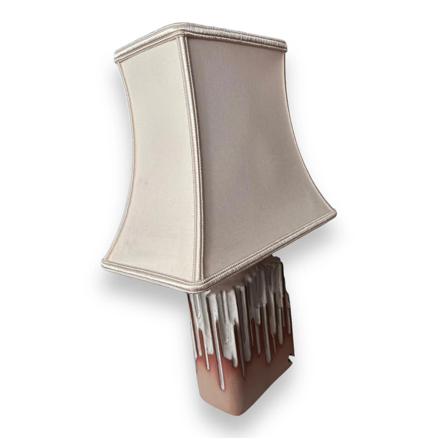 Vintage 1970s Shelf Pottery Brutalist Lamp