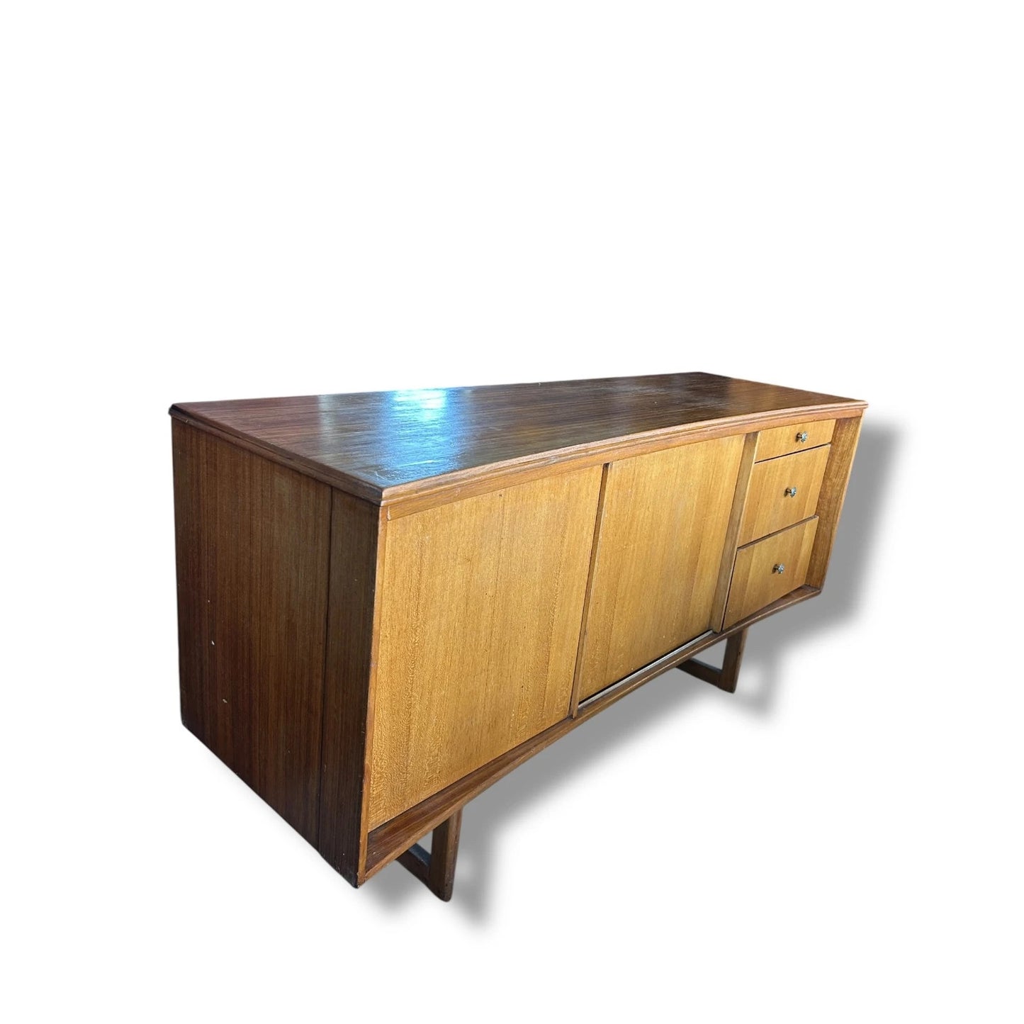 Vintage Mid-Century Lebus Teak Sideboard Cabinet Credenza