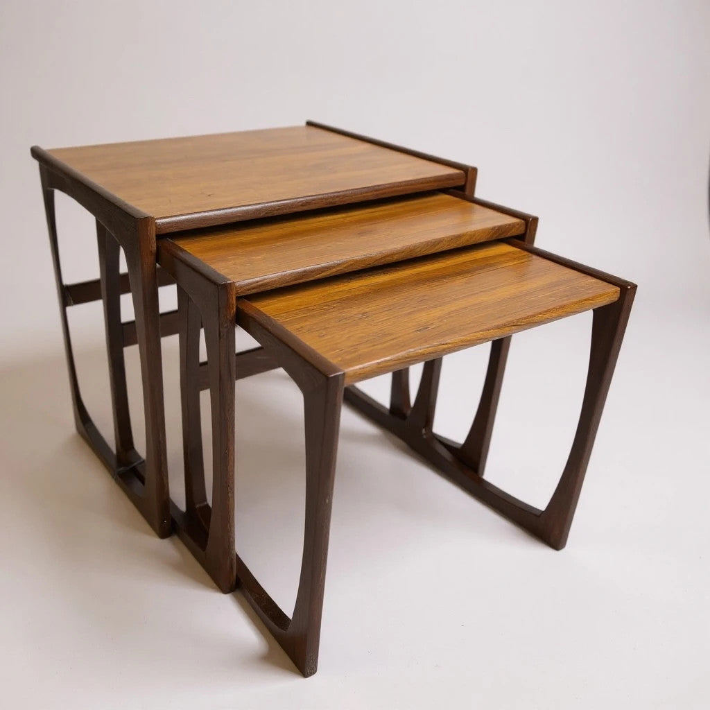 G Plan Quadrille Nest of Tables – Mid-Century Modern Teak Nesting Coffee Tables