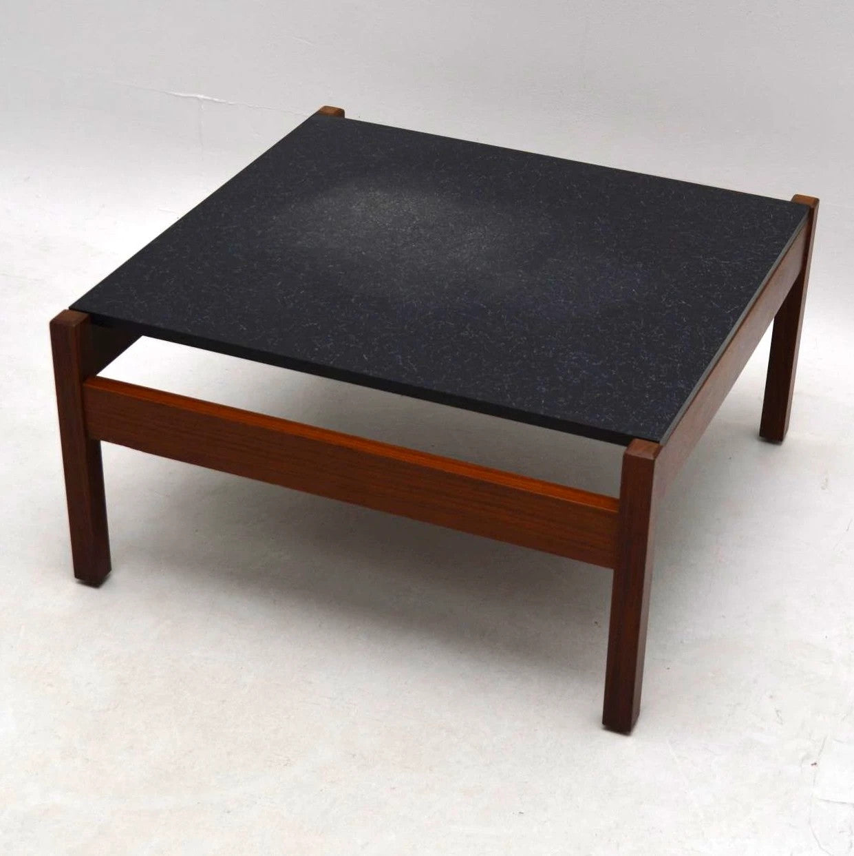 Mid Century Guy Rogers Teak & Black Formica Coffee Table