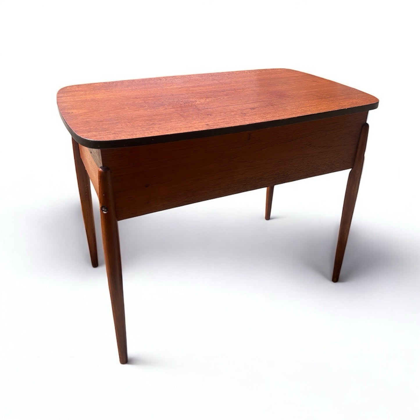 Mid Century Atomic Teak Sewing Table