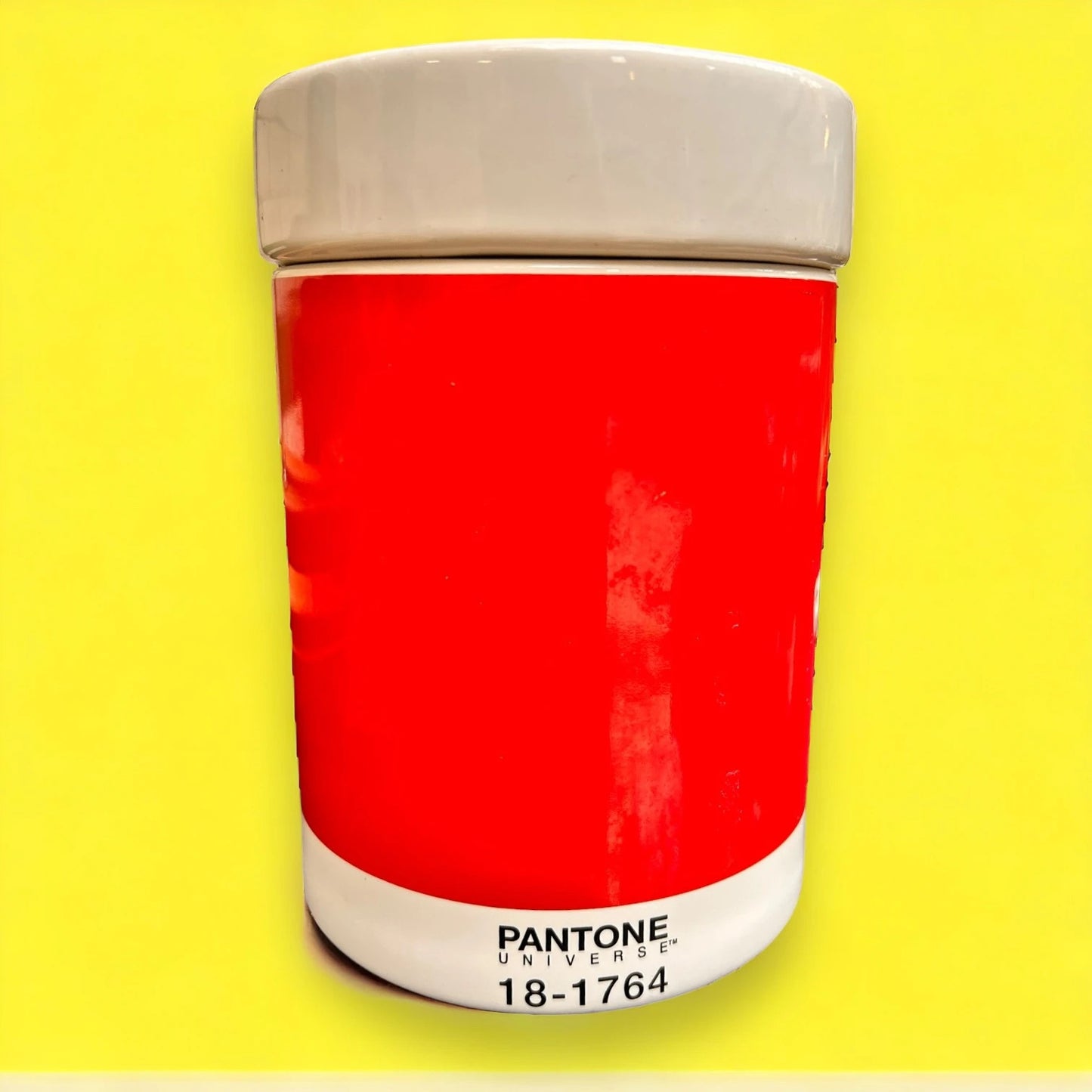Vintage Pantone Red Coffee Jar