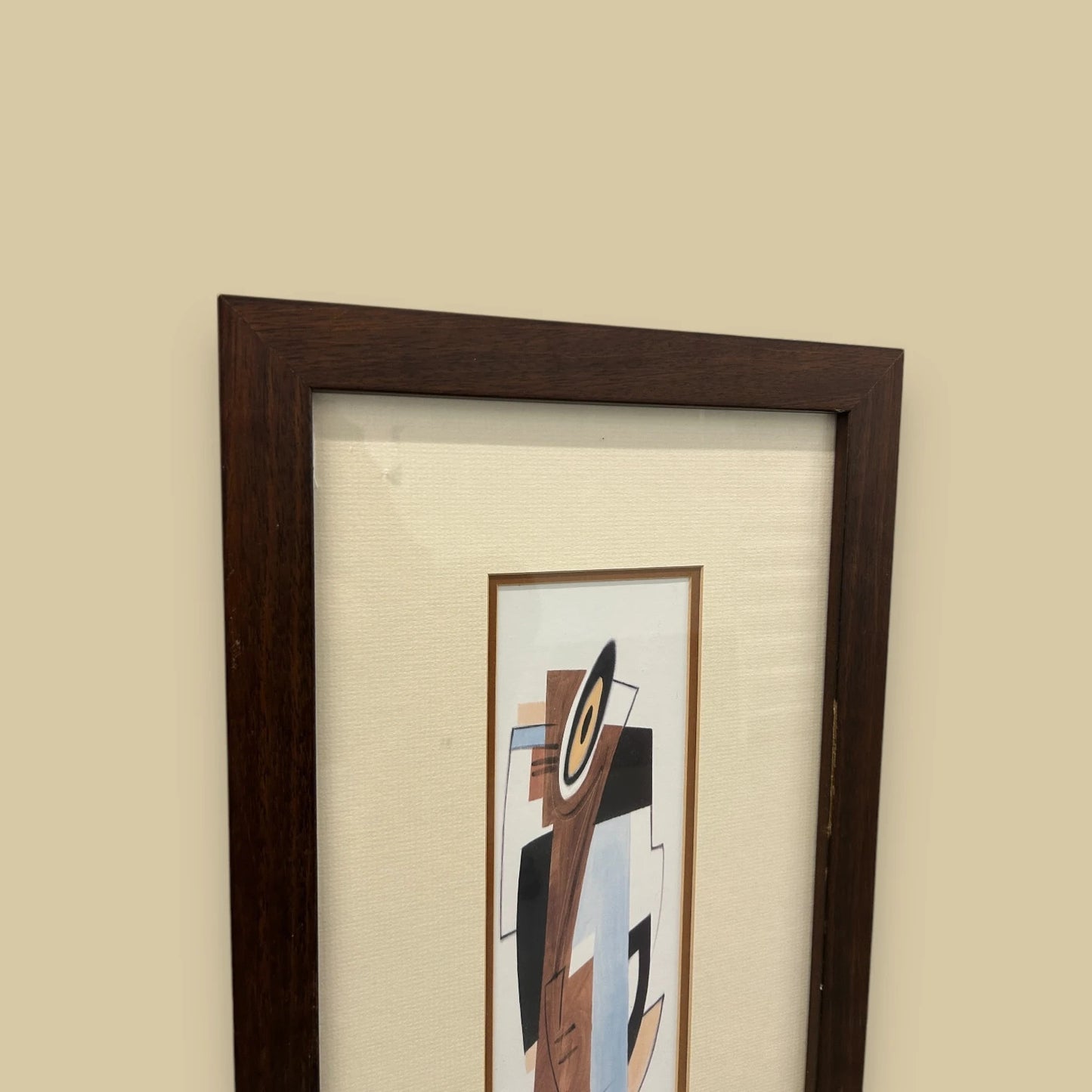 Vintage 1980s Alfred A Gockel Abstract Framed Art