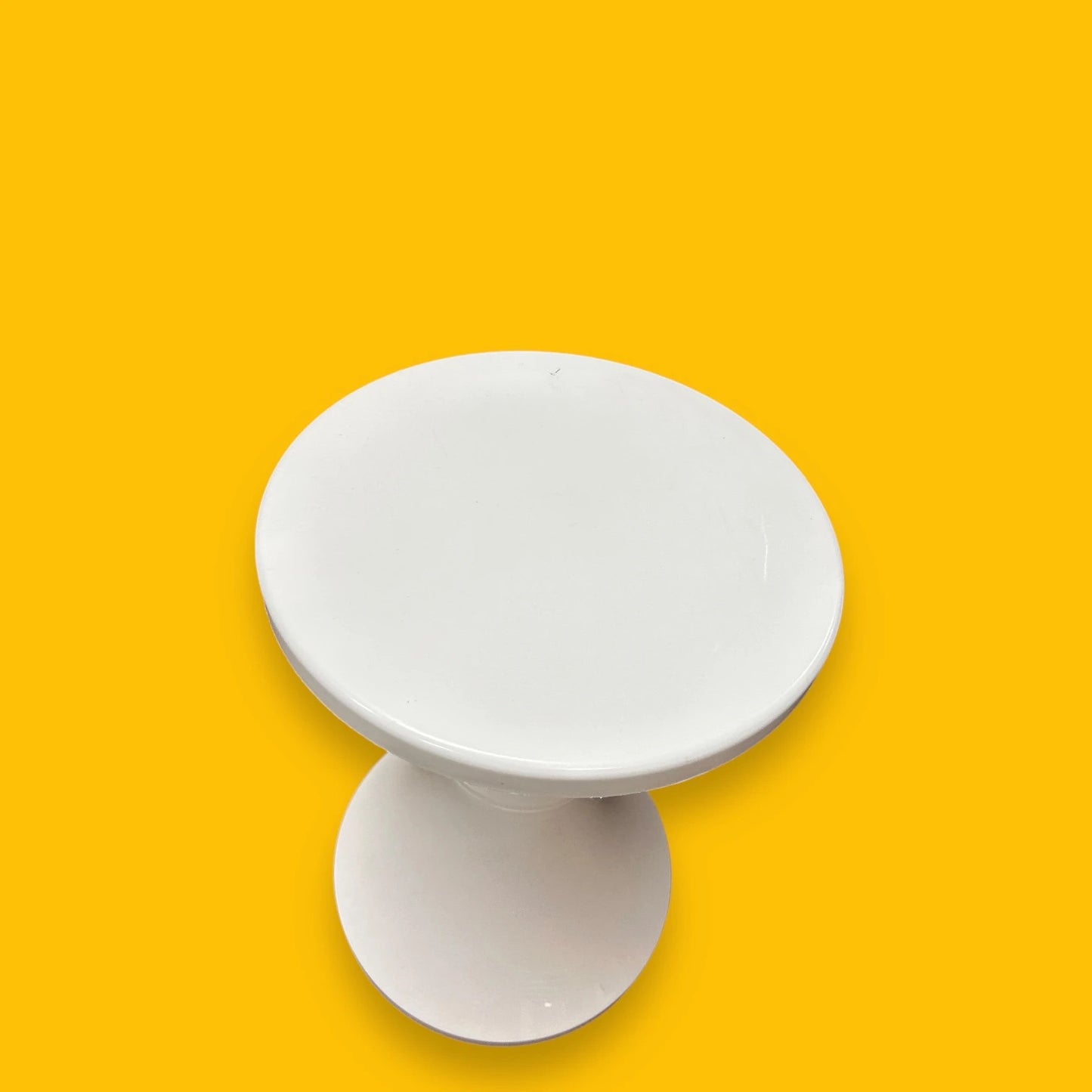 Mid Century Tam Tam White Stool