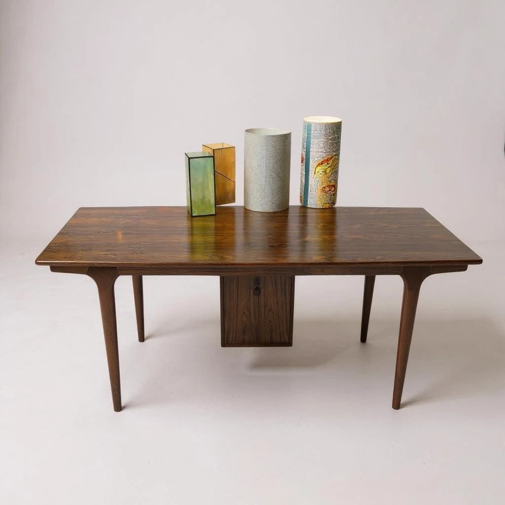 Rare Gunni Omann for Omann Jun Rosewood Floating Storage Shelf Coffee Table, c. 1960