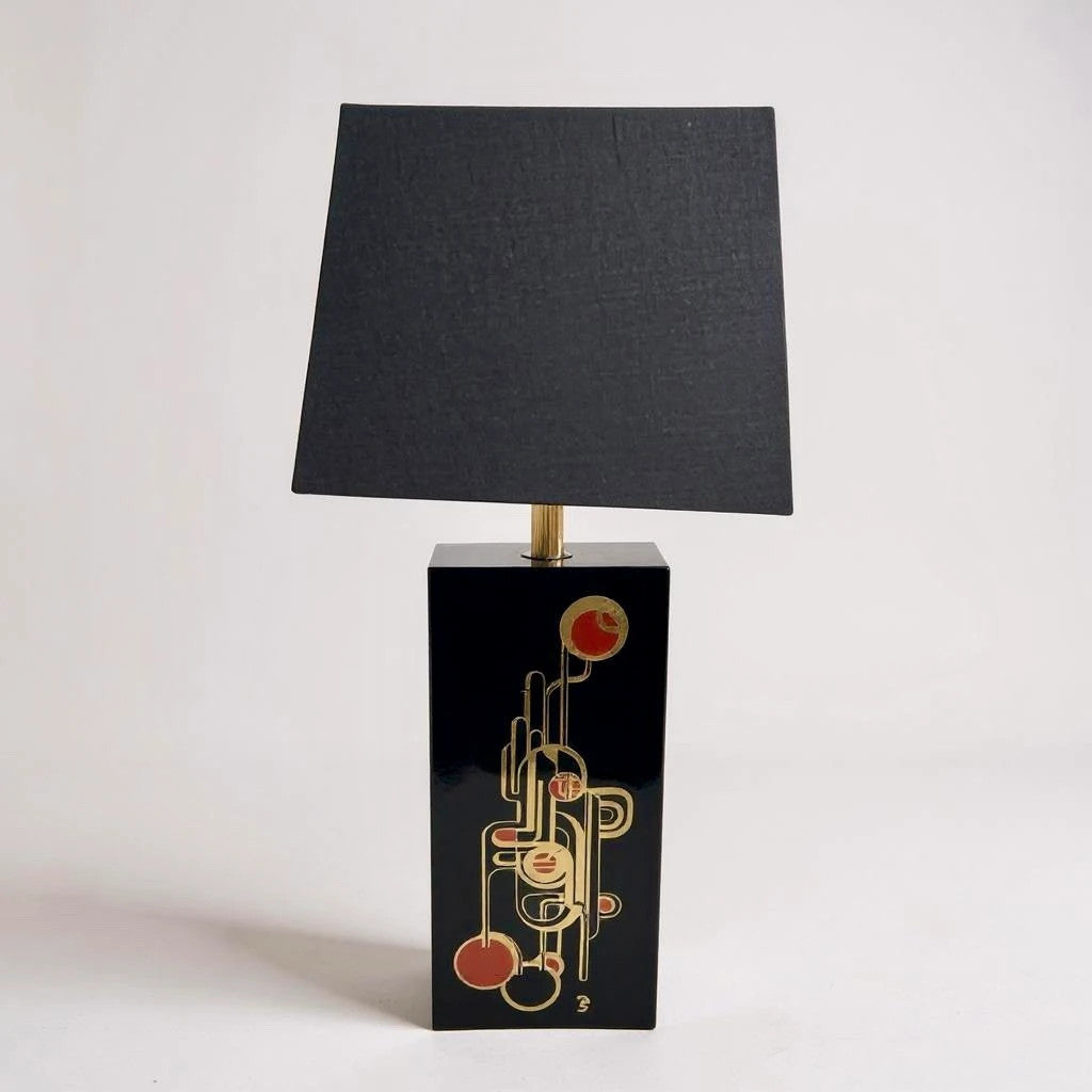 Mid Century Modern Bibasque Gatsby Style Table Lamp
