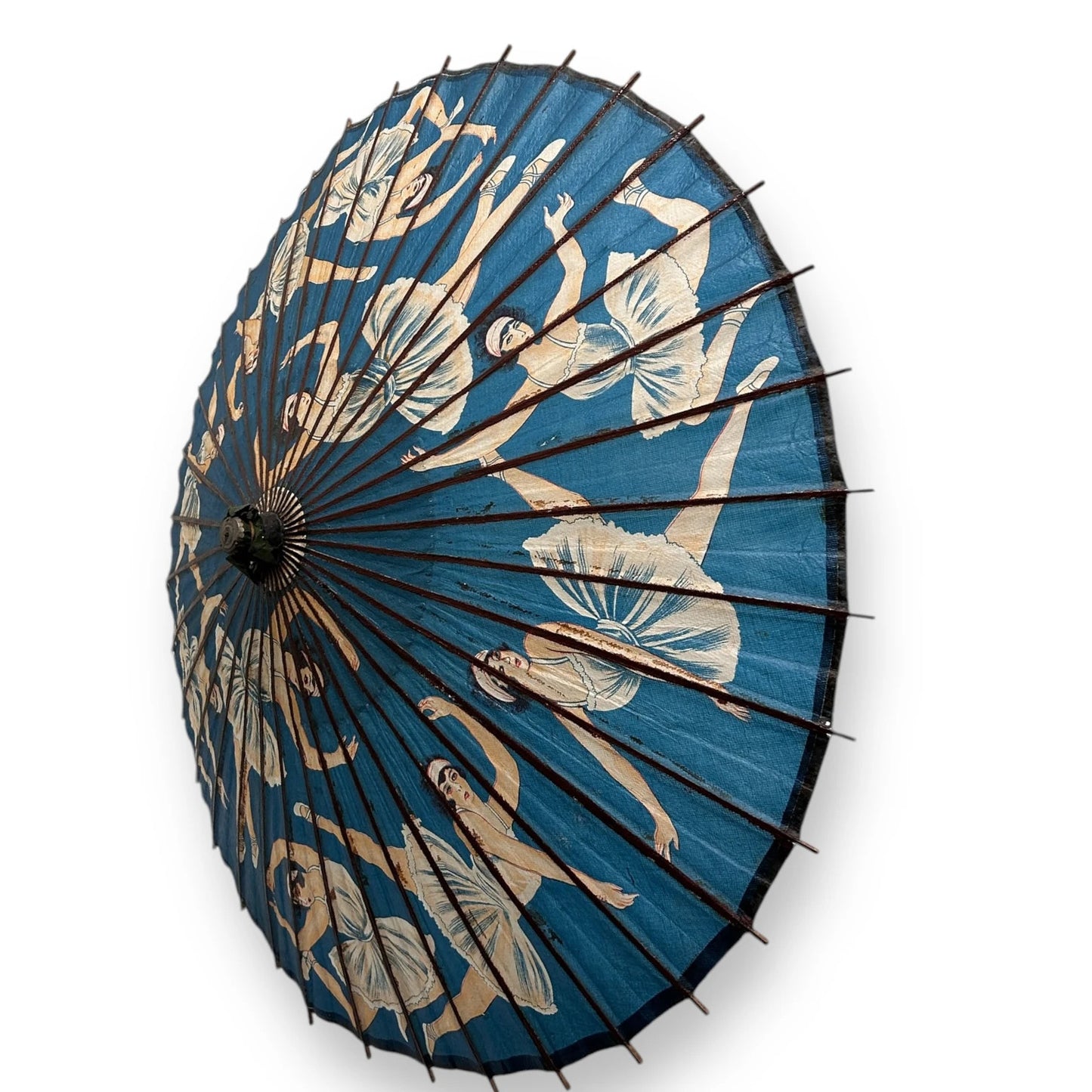 Vintage 1960s Chinese Ballet Dancers Parasol
