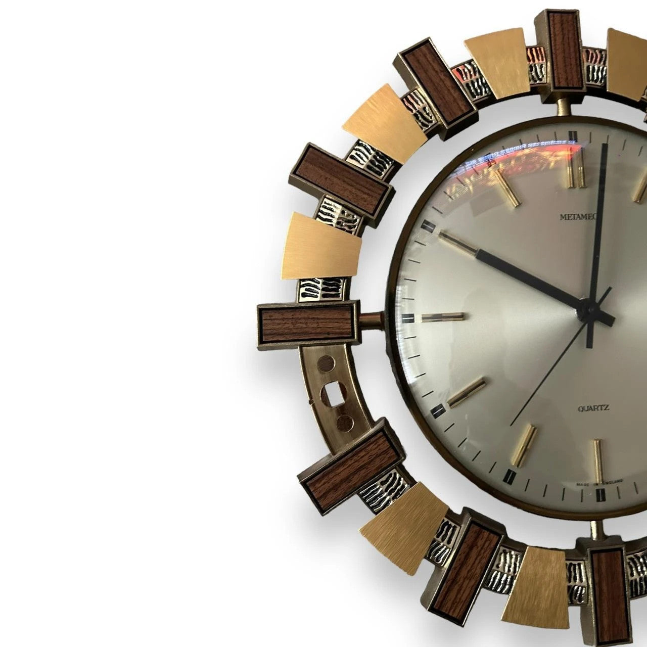 Mid Century Metamec Sunburst Wall Clock