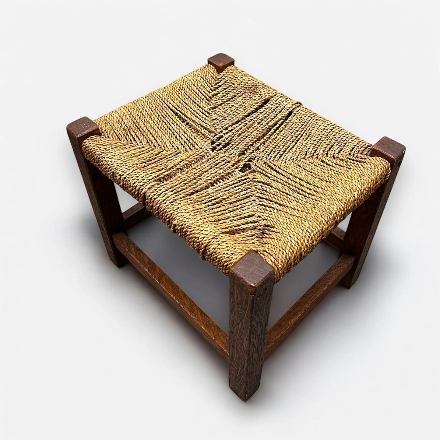 Mid Century Woven footstool