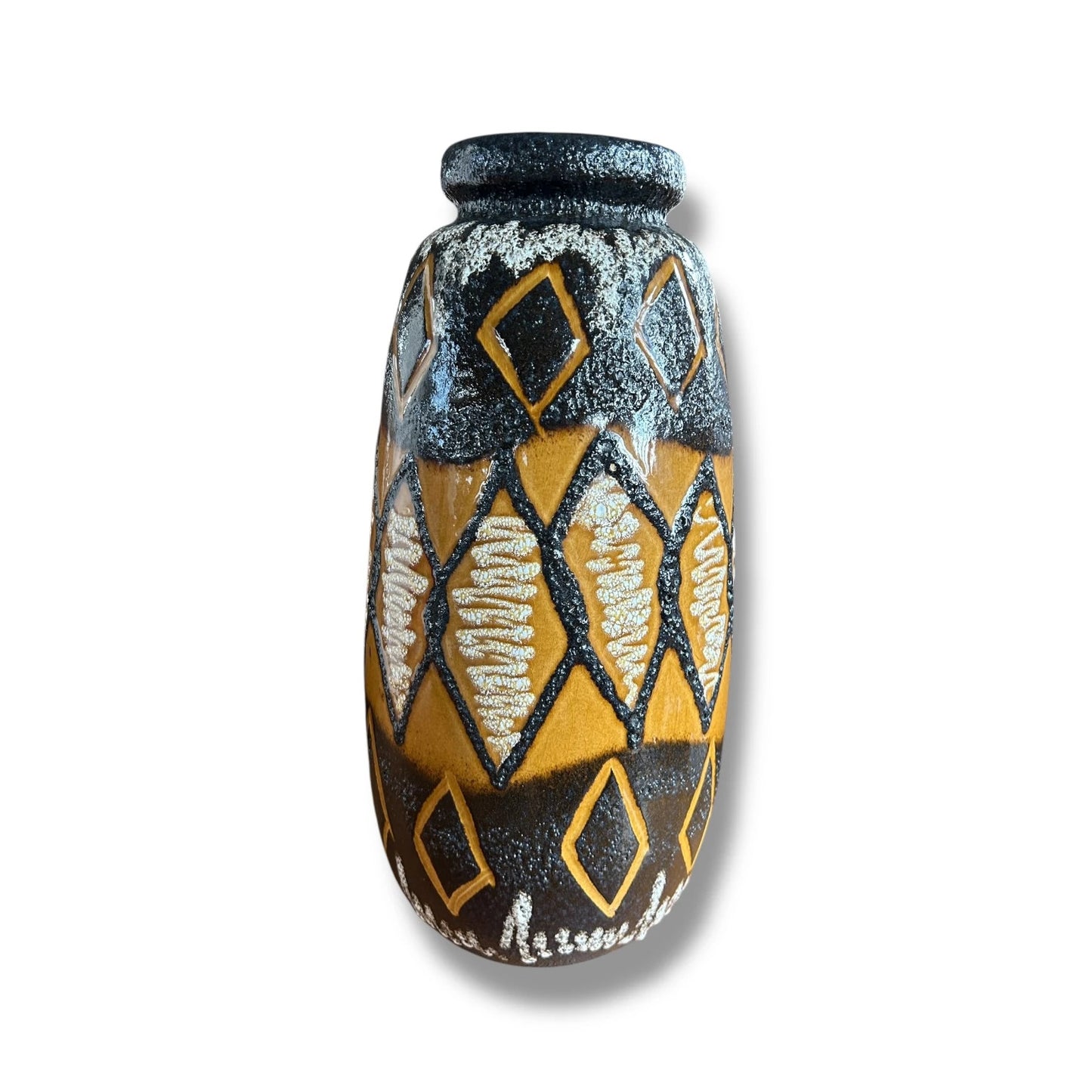 West German Vase | Large Fat Lava Pottery | Mid Century Modern