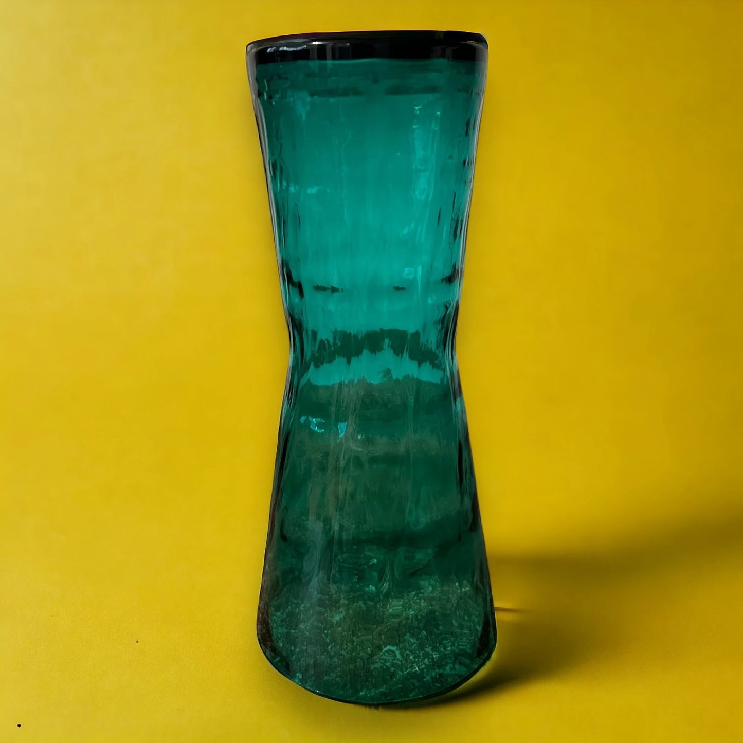Mid Century Scandinavian Turquoise Glass Vase