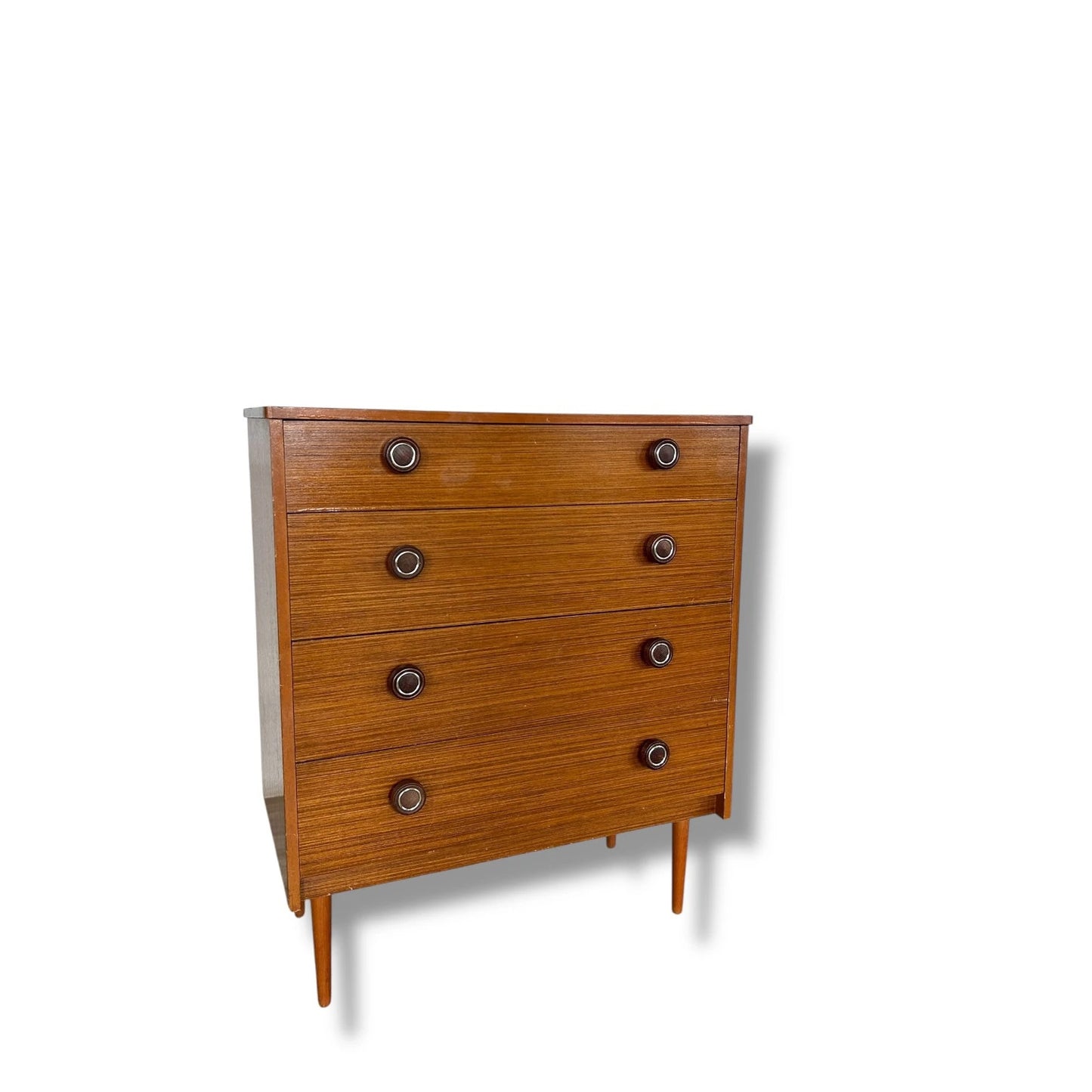 Mid Century modern tea wood chest of drawers tall boy