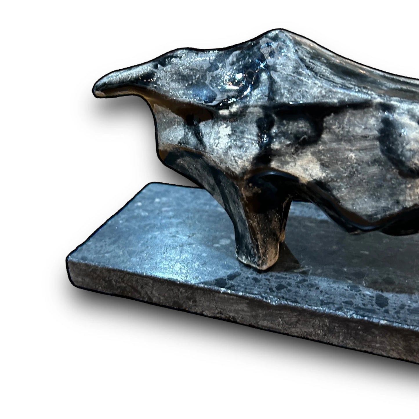 Mid Century Abstract Bull Sculpture