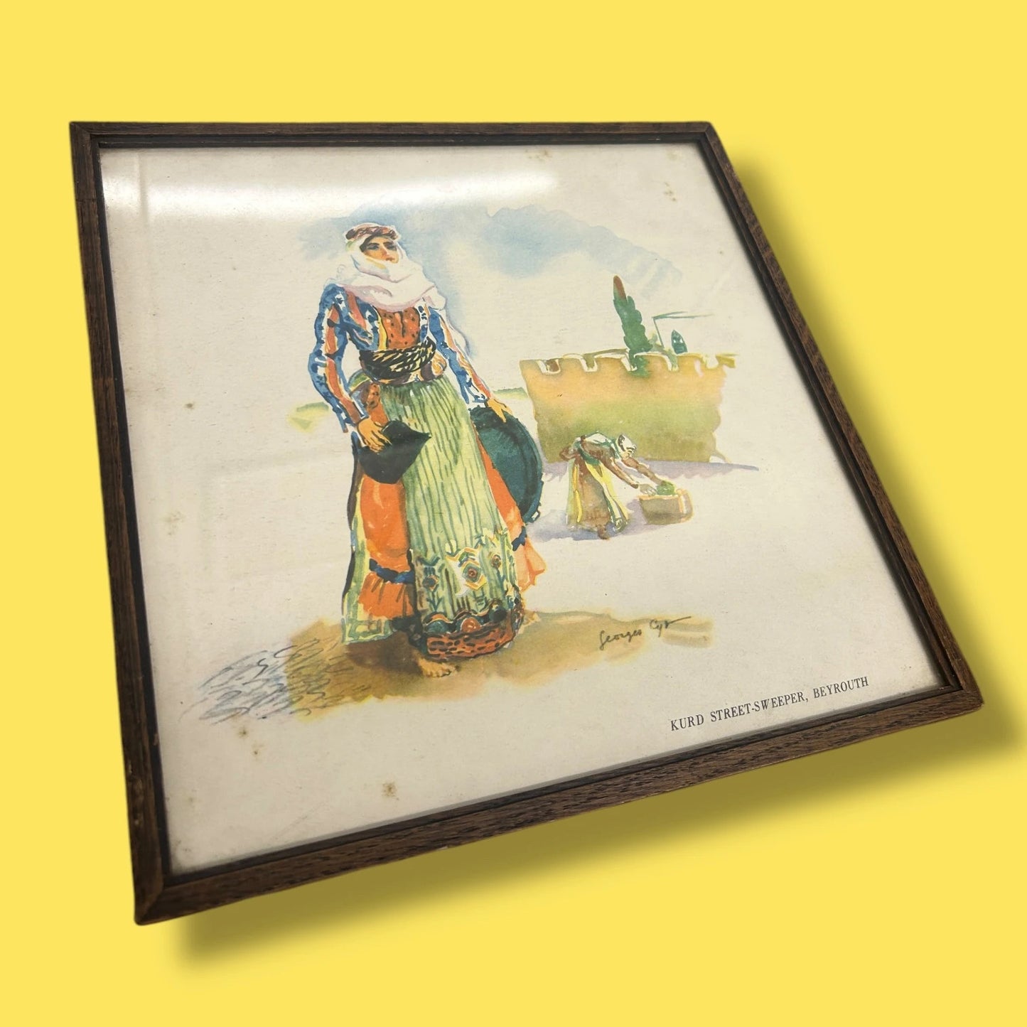 Vintage Lebanese Art Georges Cyr Framed Print