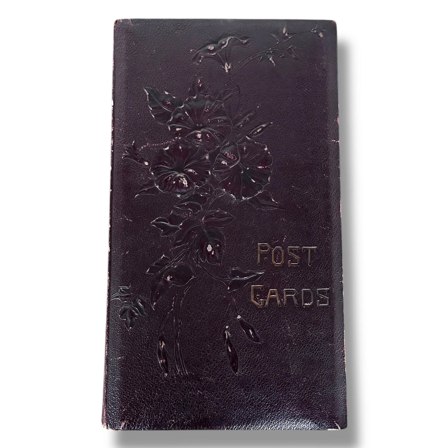 Vintage Victorian Era Postcards Photo Album Leatherback Book