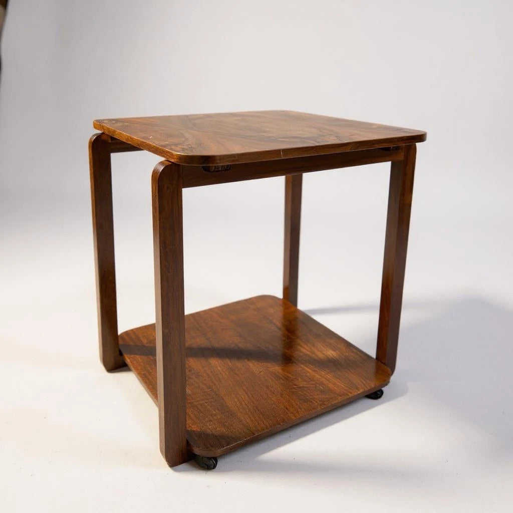 1930s Art Deco Walnut Drinks Trolley – Vintage Bar Cart