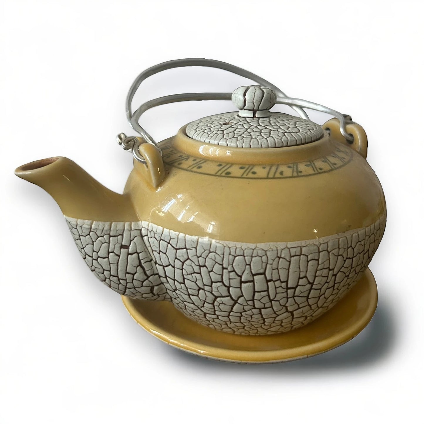 Vintage 1970s Vietnamese Eggshell Teapot Set